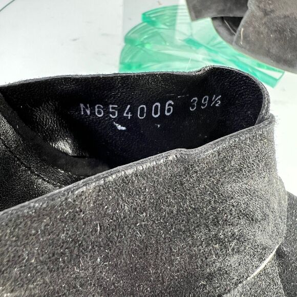 AGL Attilio Giusti Leombruni block heel size 39.5 US 9.5 Black suede leather - Picture 7 of 9